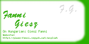 fanni giesz business card